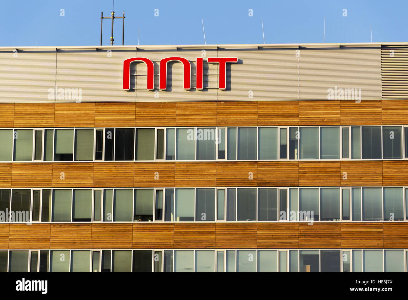 NNIT international IT service provider company logo on Czech ...