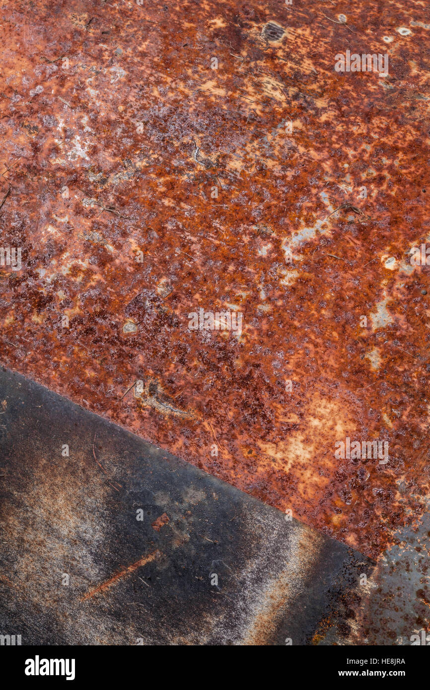Background image of old iron plate surface texture. Stock Photo