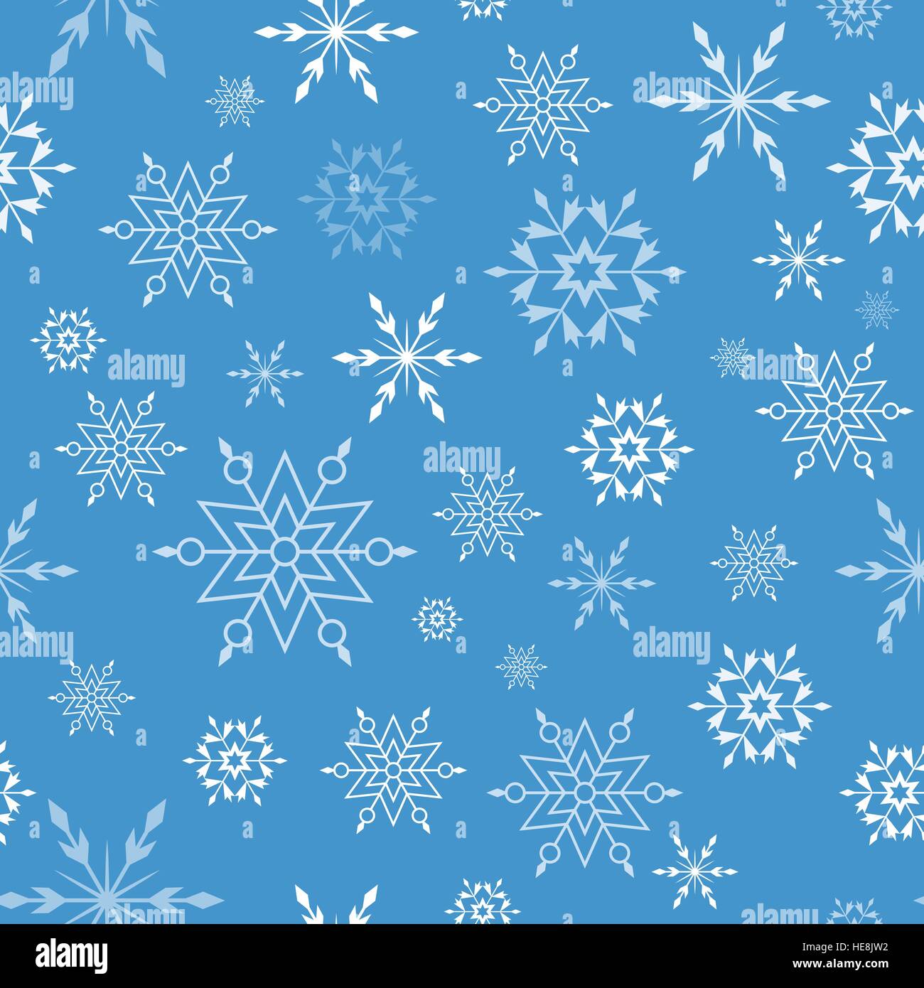 Seamless vector pattern with elegant snowflakes. Seasonal winter design ...