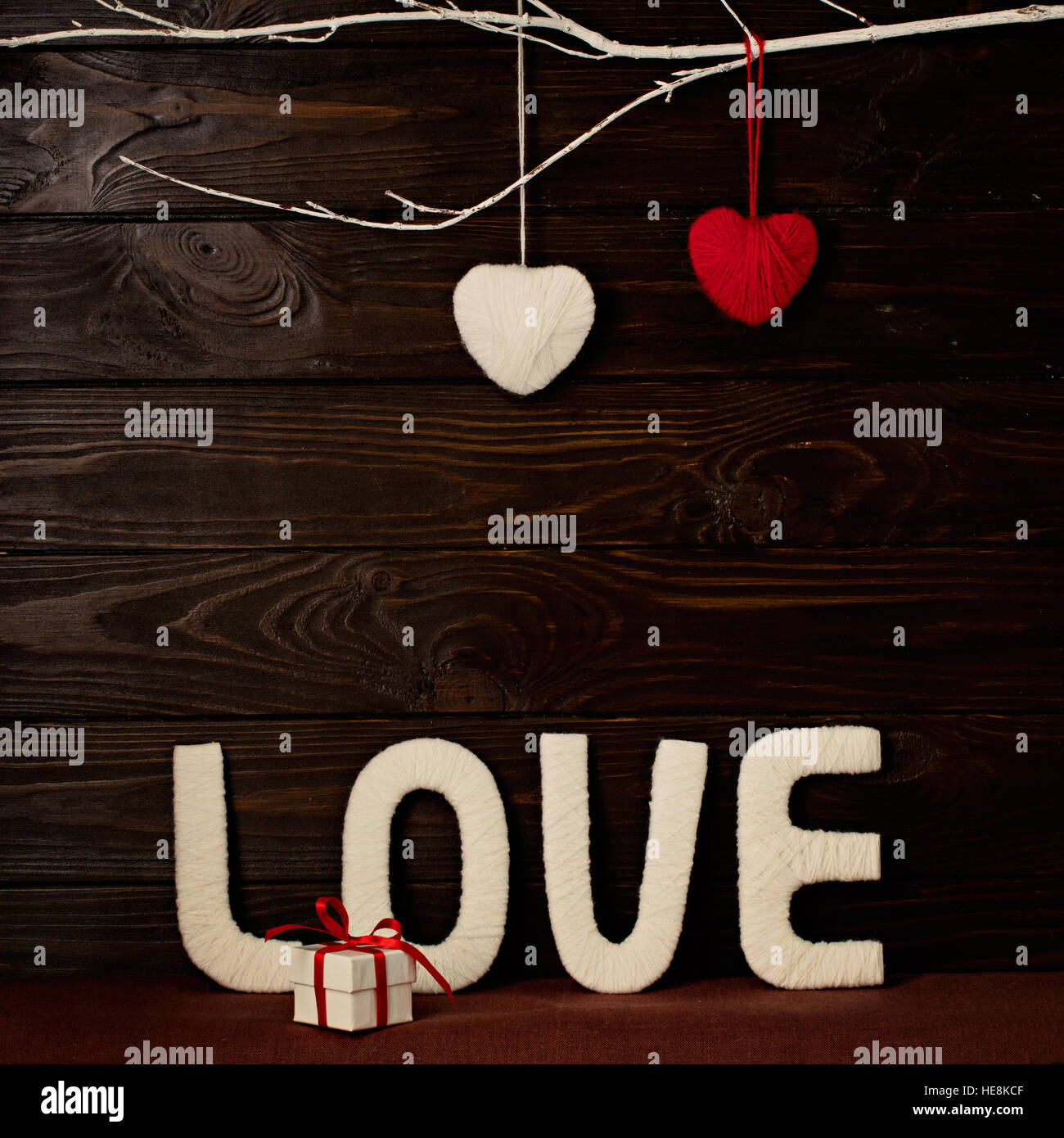 Two Wooden Hearts On Rustic Wood Background. Valentines Days Concept. Love  Symbol. Greeting Card. Stock Photo, Picture and Royalty Free Image. Image  86314155.