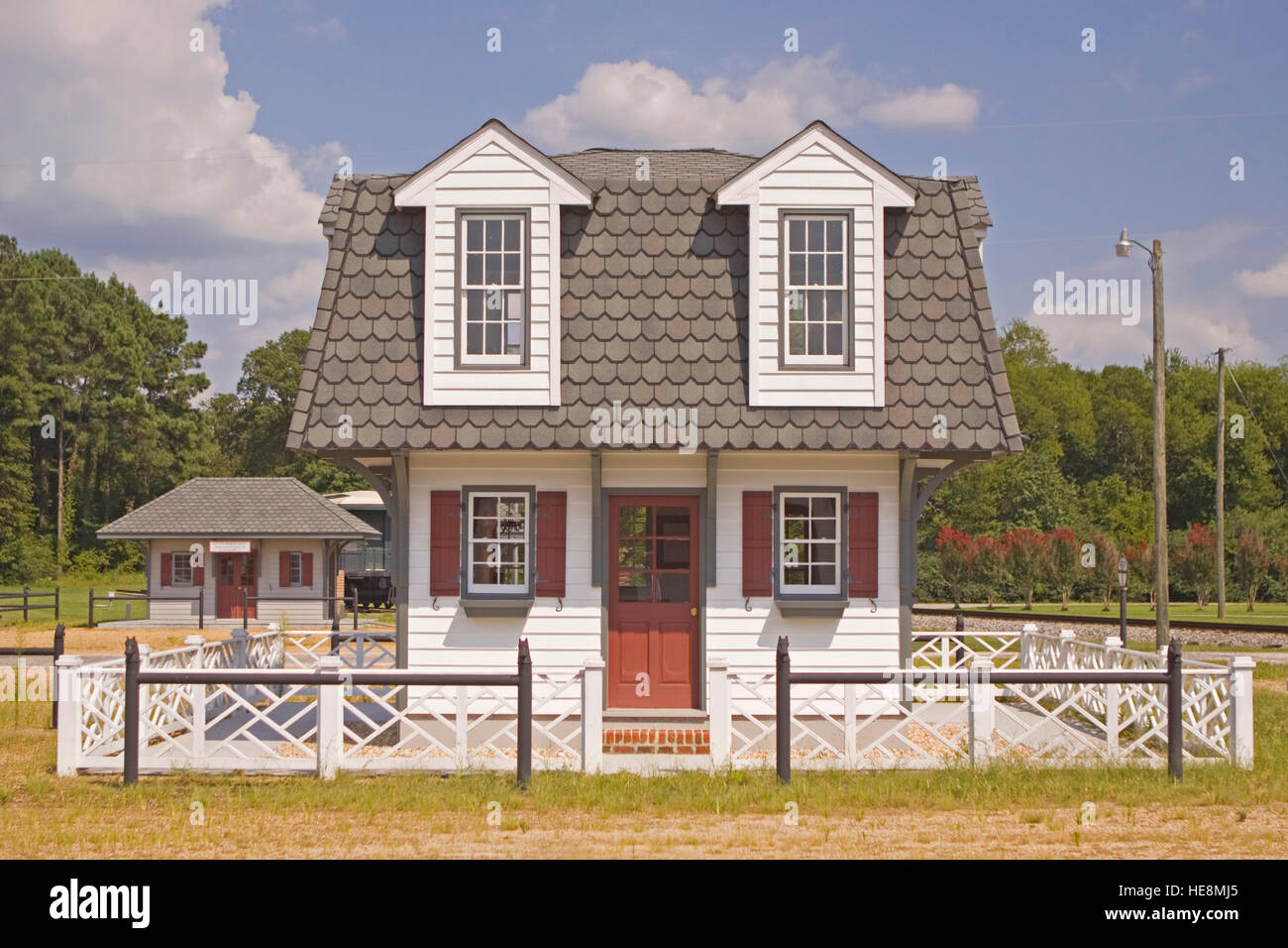 House replicas at Lester Manor Village Stock Photo Alamy