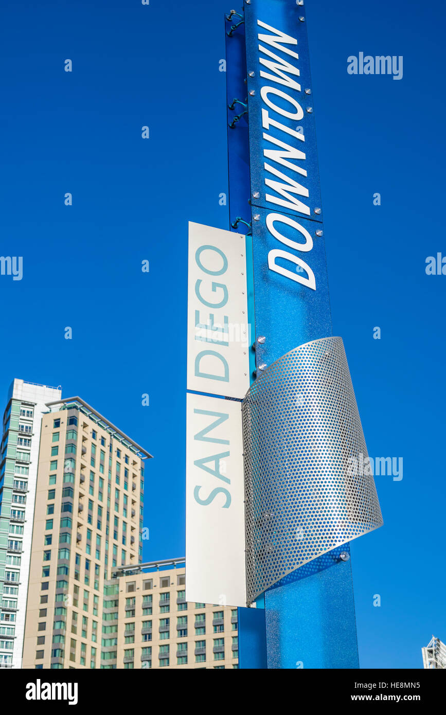 Downtown San Diego sign. San Diego, California Stock Photo Alamy