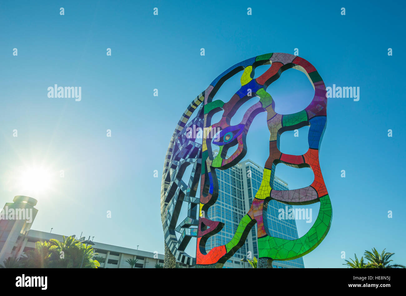 "Coming Together" sculpture by Niki de Saint Phalle. San Diego, California. Stock Photo
