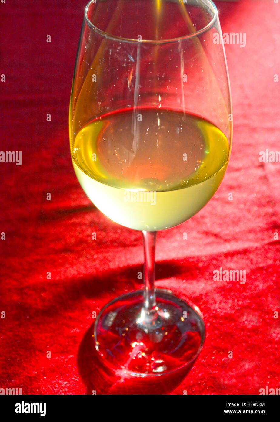 White wine glass, Israel Stock Photo Alamy