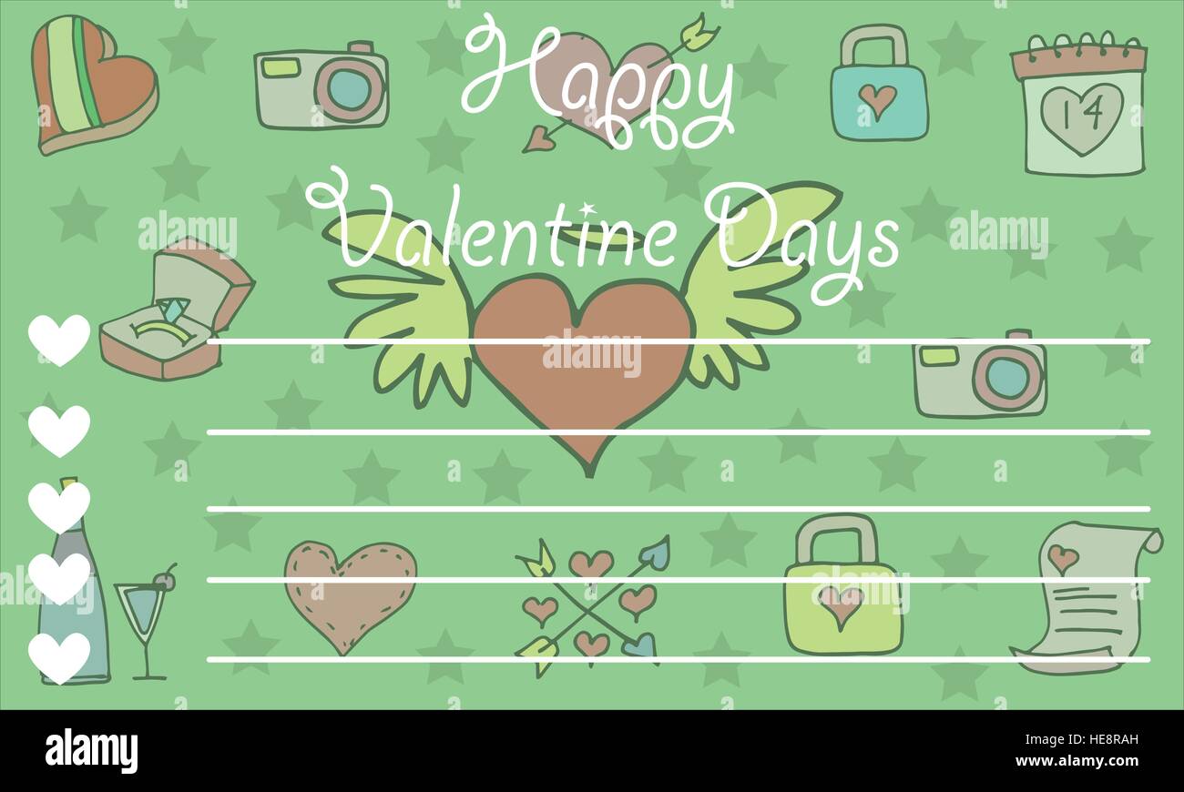 Valentine theme greeting card of vector Stock Vector Image & Art - Alamy