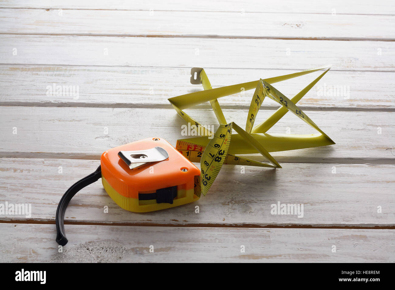 Broken Measuring Tape Stock Photo Alamy