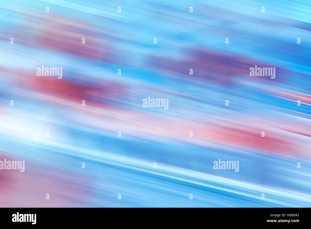 Motion blurred abstract blue and red background or wallpaper. Stock Photo