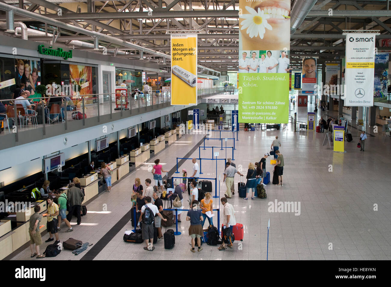 Europe, Germany, North Rhine-Westphalia, Lower Rhine Region, Airport Weeze, Terminal. Stock Photo