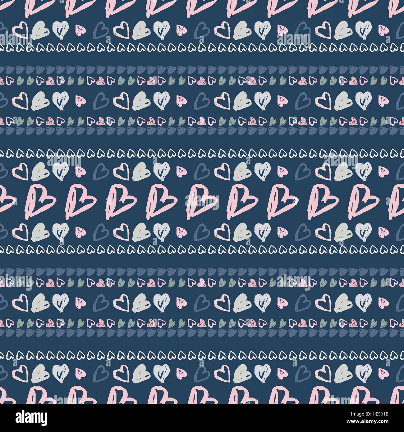 Doodle seamless pattern with hearts Stock Vector Image & Art - Alamy