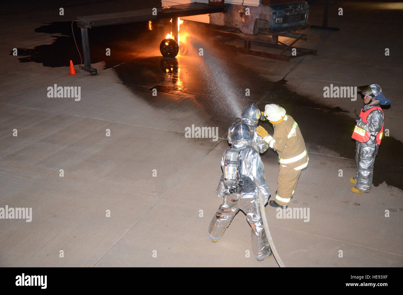 Firefighters at Camp Lemonnier conduct Aircraft Rescue Firefighting ...