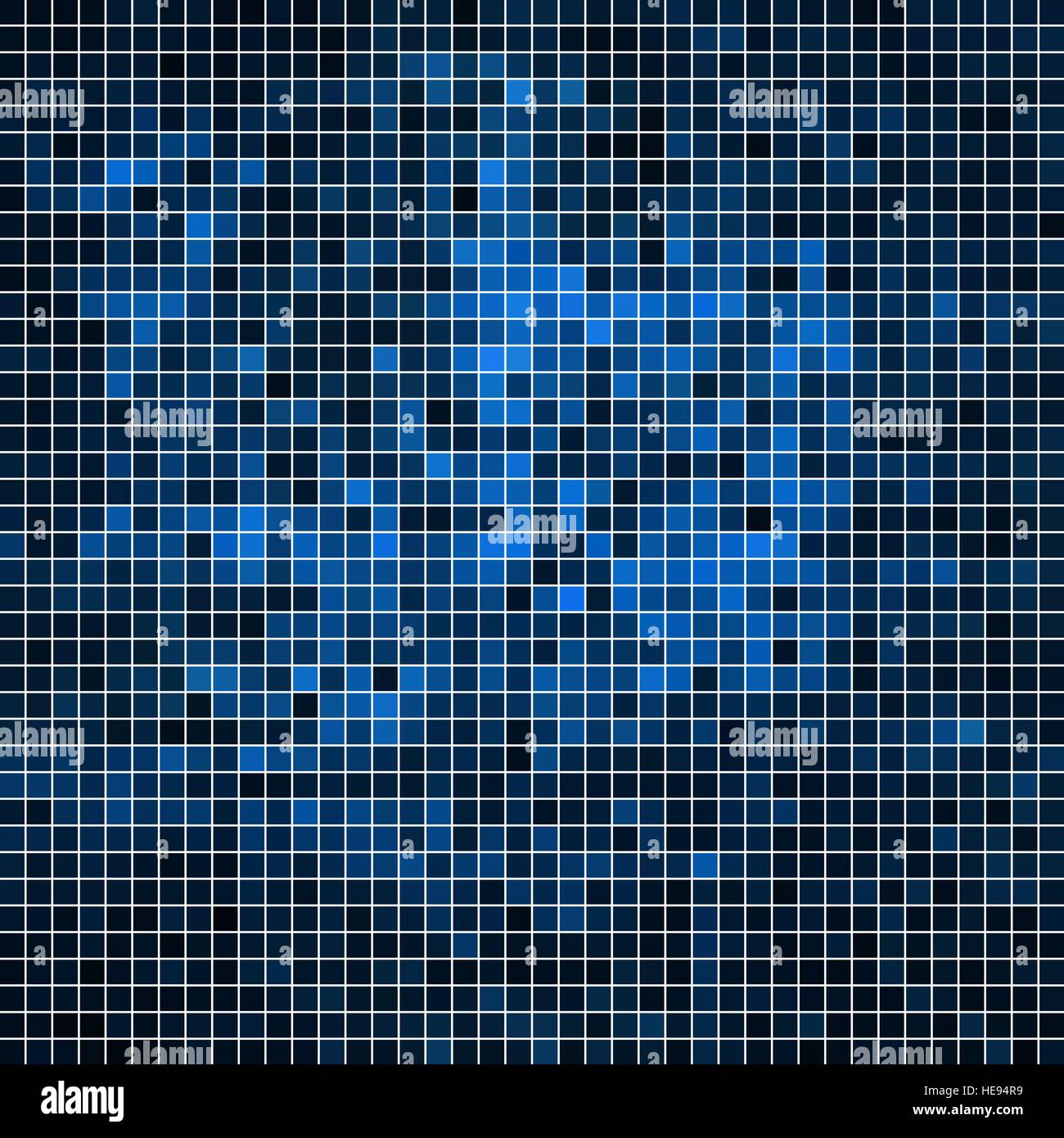 abstract vector square pixel mosaic background - blue Stock Vector ...