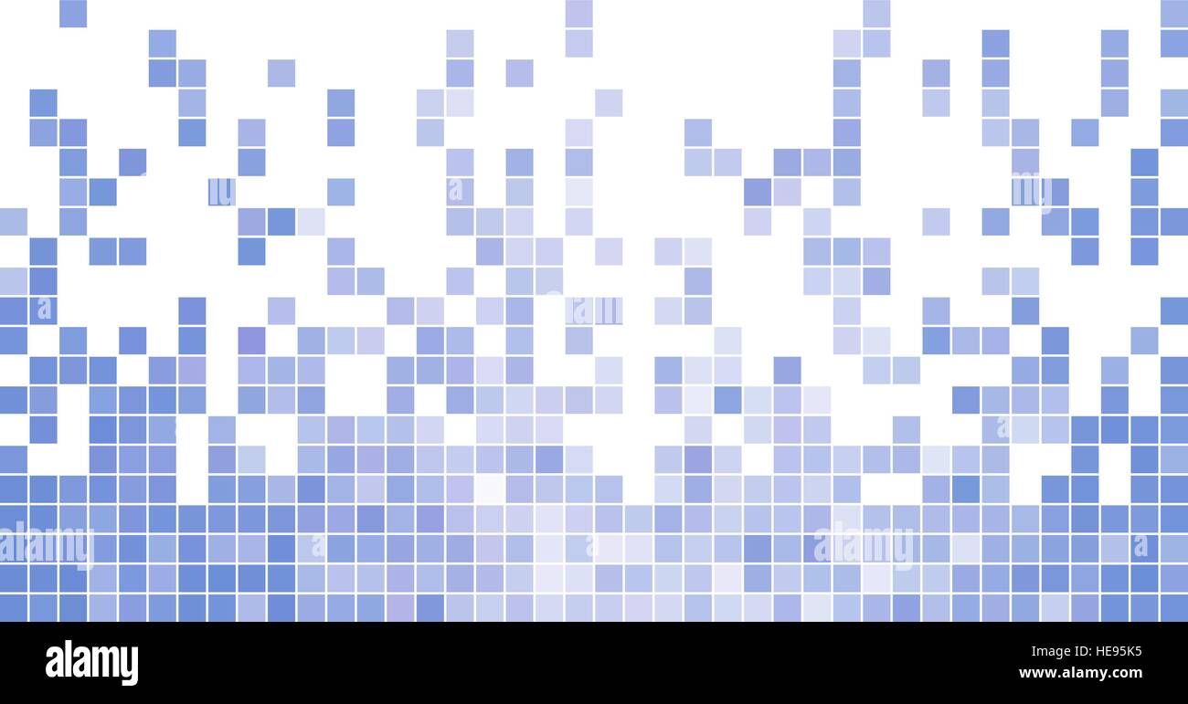abstract vector square pixel mosaic background - blue Stock Vector ...
