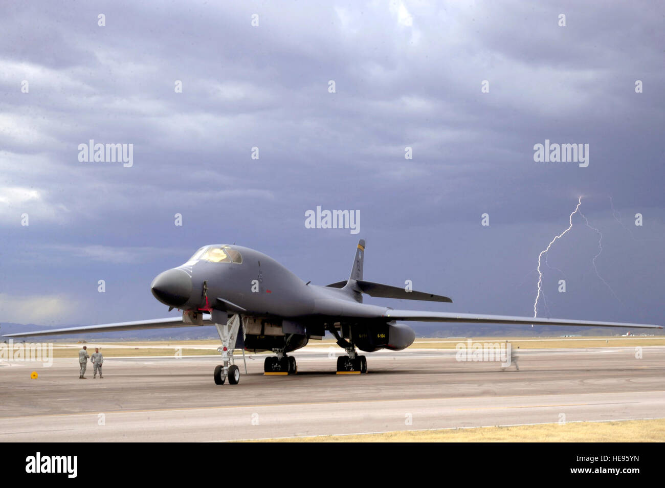 Officials from the Air Force Marathon office recently named the B-1B Lancer as the official plane for the 2011 Air Force Marathon. Senior Airman Corey Hook) Stock Photo