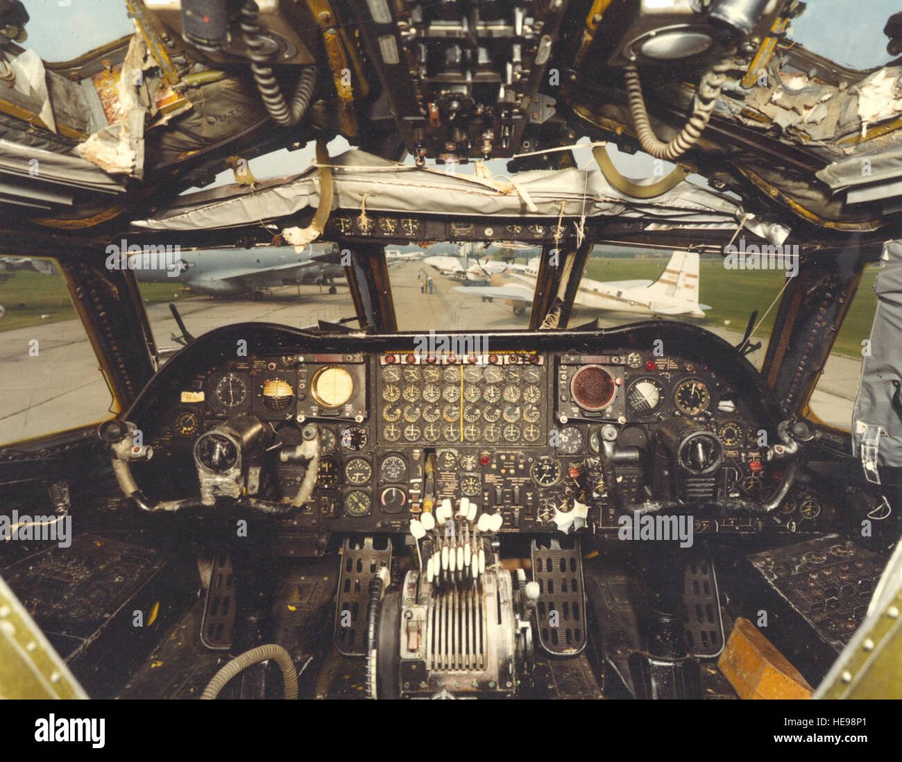 Cockpit Of Boeing B-52D-30-BW (S/N 56-0665), Which Is On Display At The ...