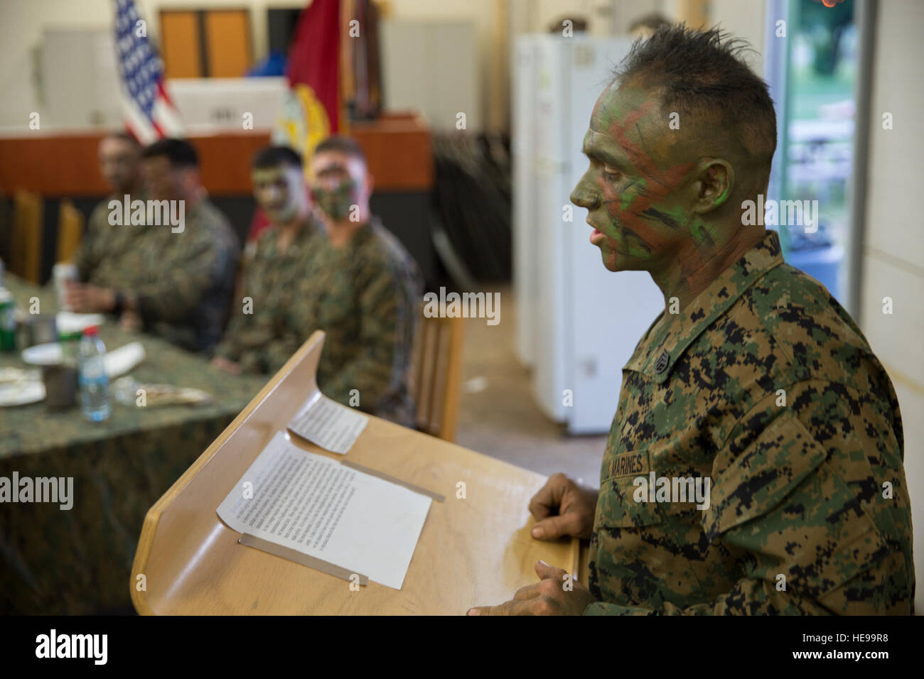 Marine Corps personnel participate in mess night aboard Mihail ...