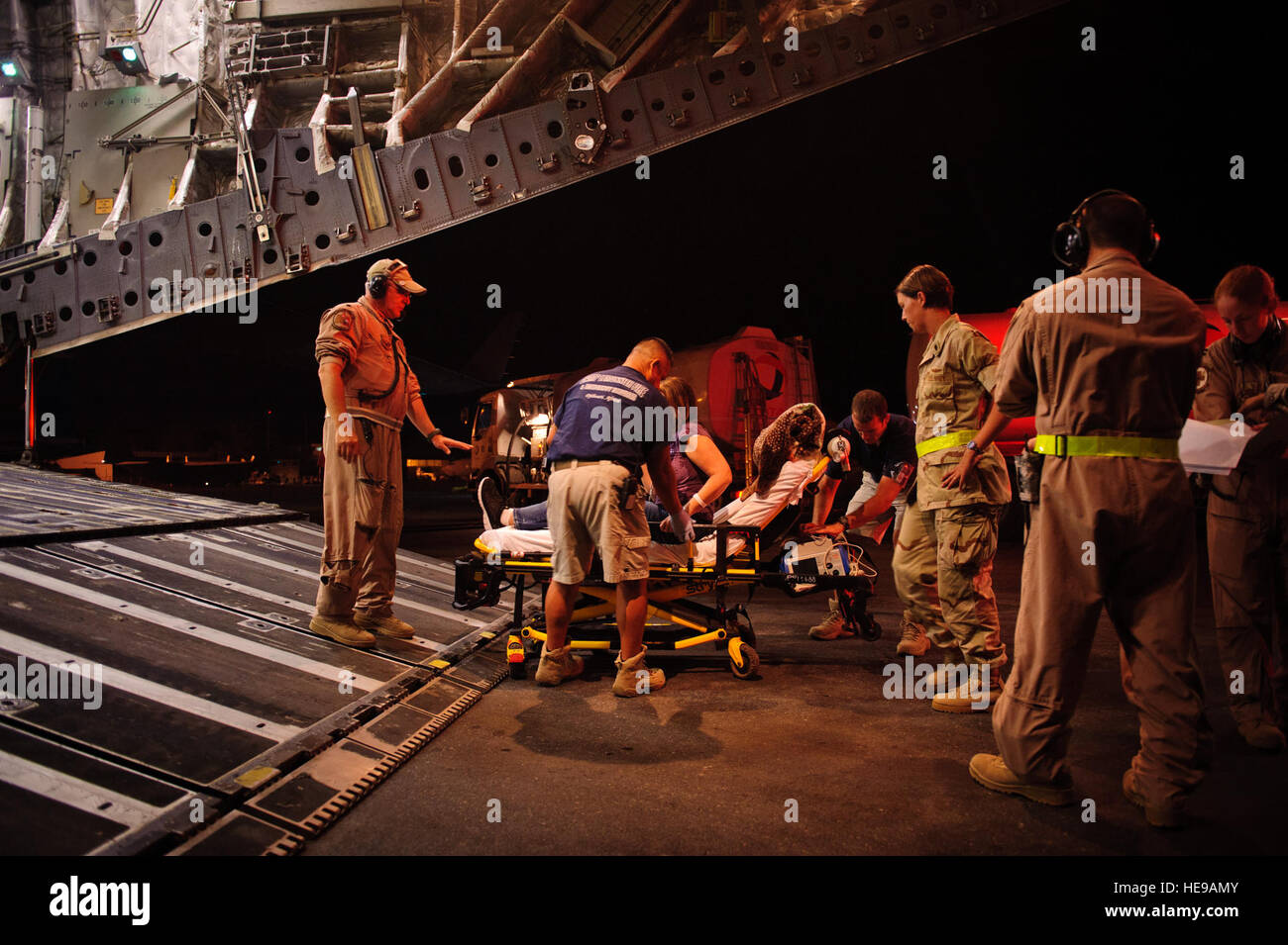 Lt. Col. Bryan Castle, 379th Expeditionary Aeromedical Evacuation ...