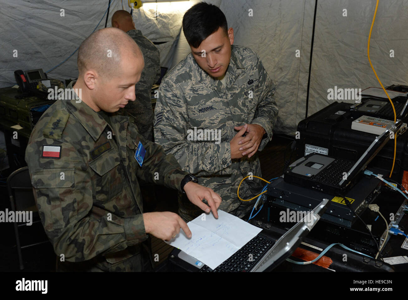 Polish Army Capt. Lukasz Lack, a Combined Endeavor infrastructure