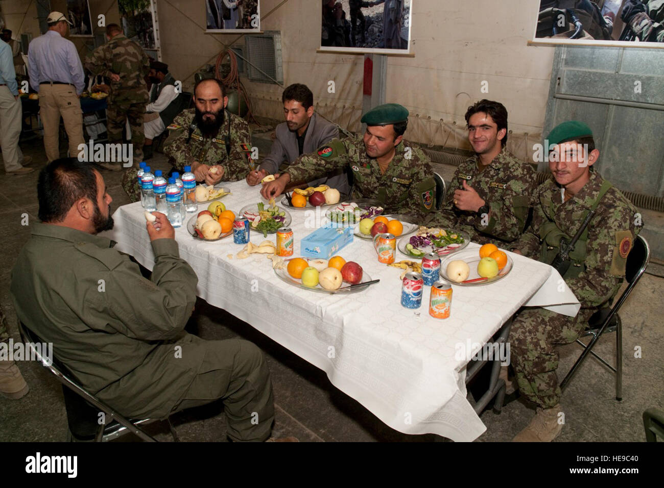 Afghan National Police officials and government leaders from around