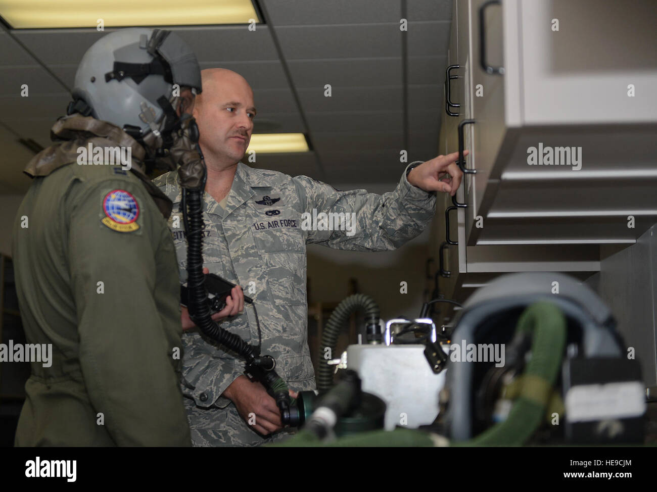 A chemical defense class was held for aircrew members to teach proper ...