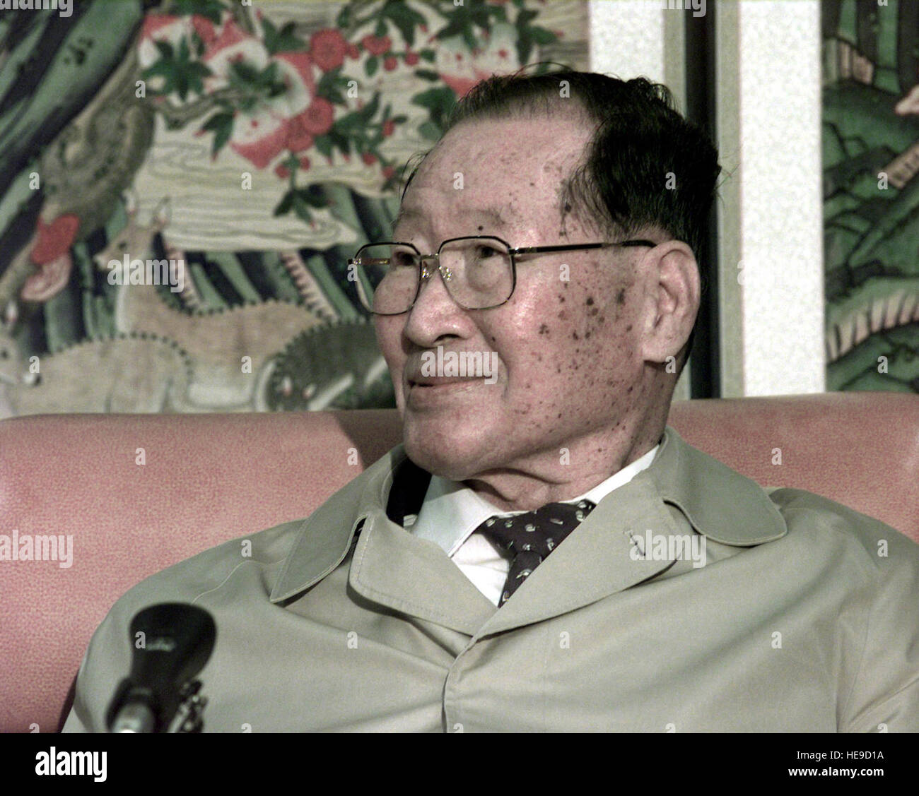 South Korean business tycoon Chung Juyung, founder and honorary
