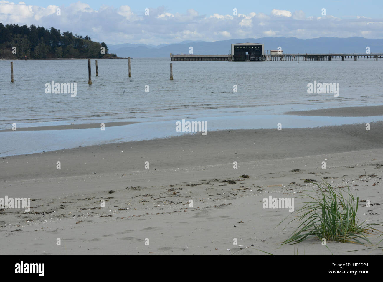 The boathouse at Coast Guard Station Neah Bay, Wash., is pictured from
