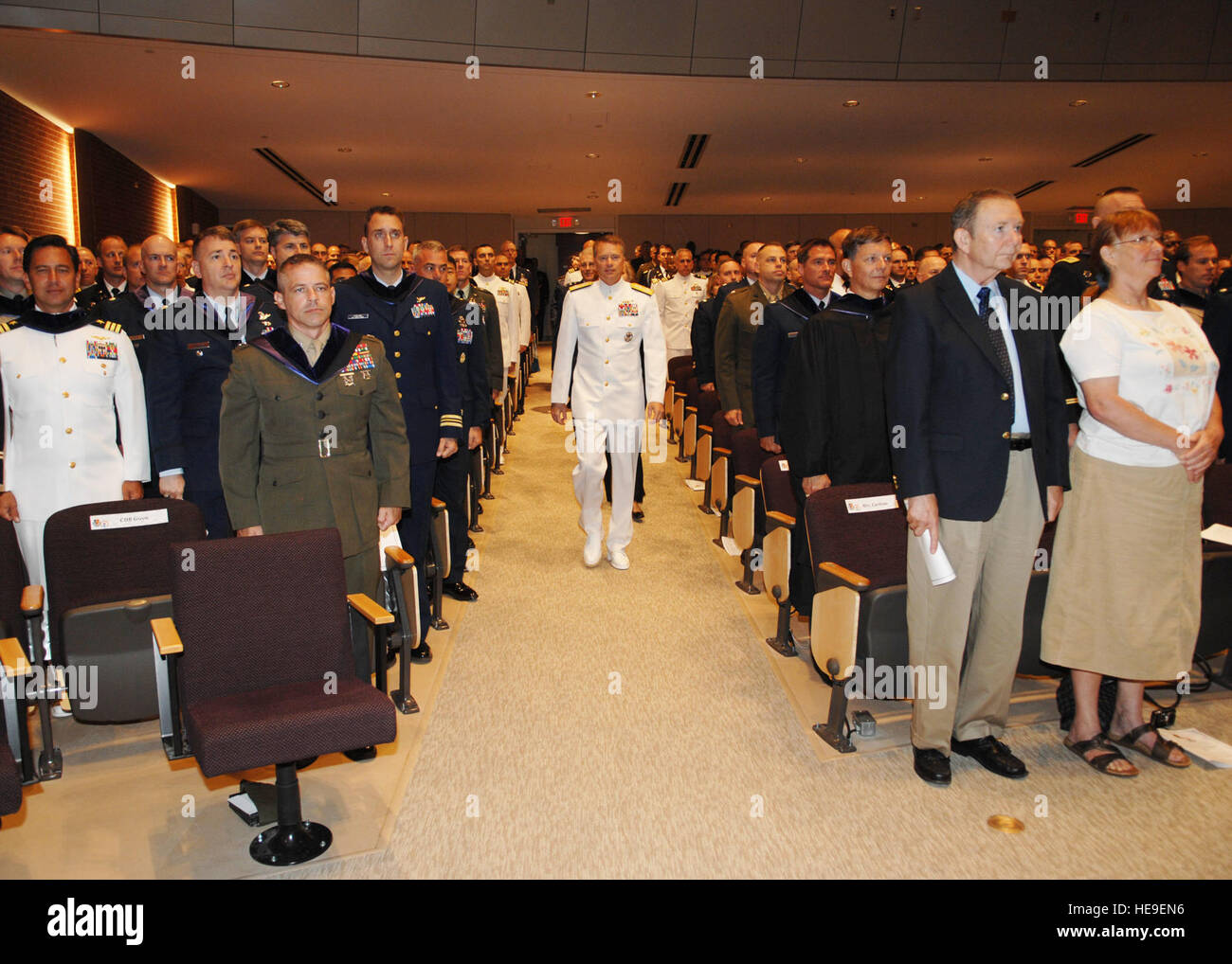 Joint and combined warfighting school hires stock photography and
