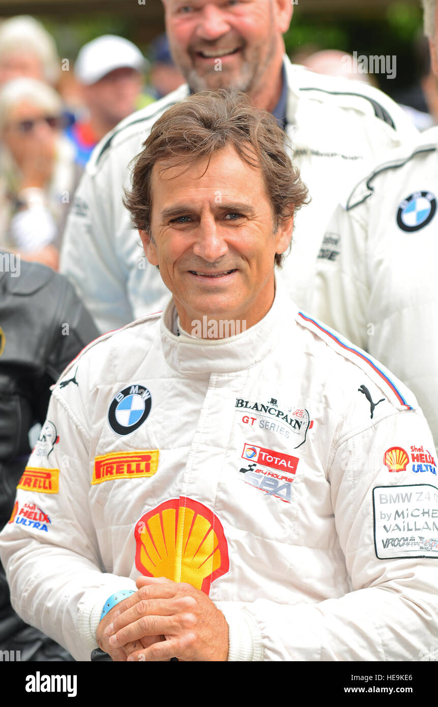 Alessandro 'Alex' Zanardi is an Italian professional racing driver and paracyclist. At Goodwood Stock Photo