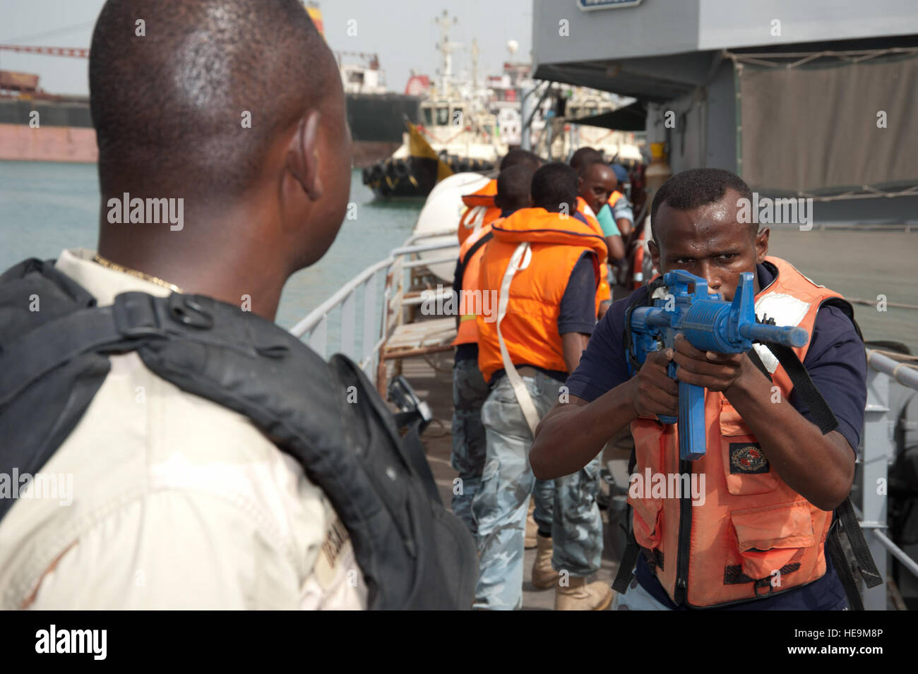 PORT OF DJIBOUTI, Djibouti (May 26, 2012) Members of the Djiboutian