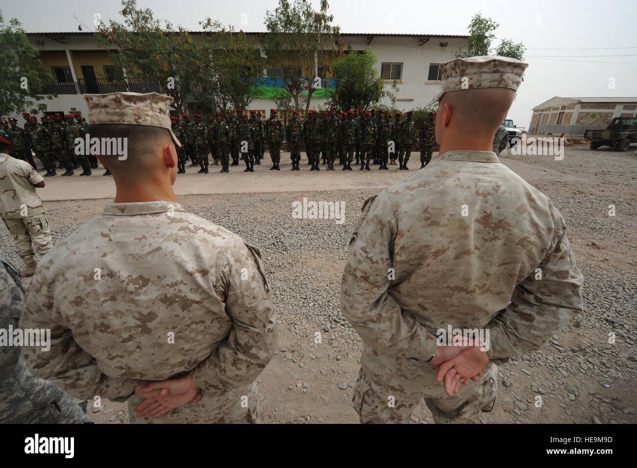 U.S. Marines from 1st Battalion, 2nd Marine Division, and Djiboutian