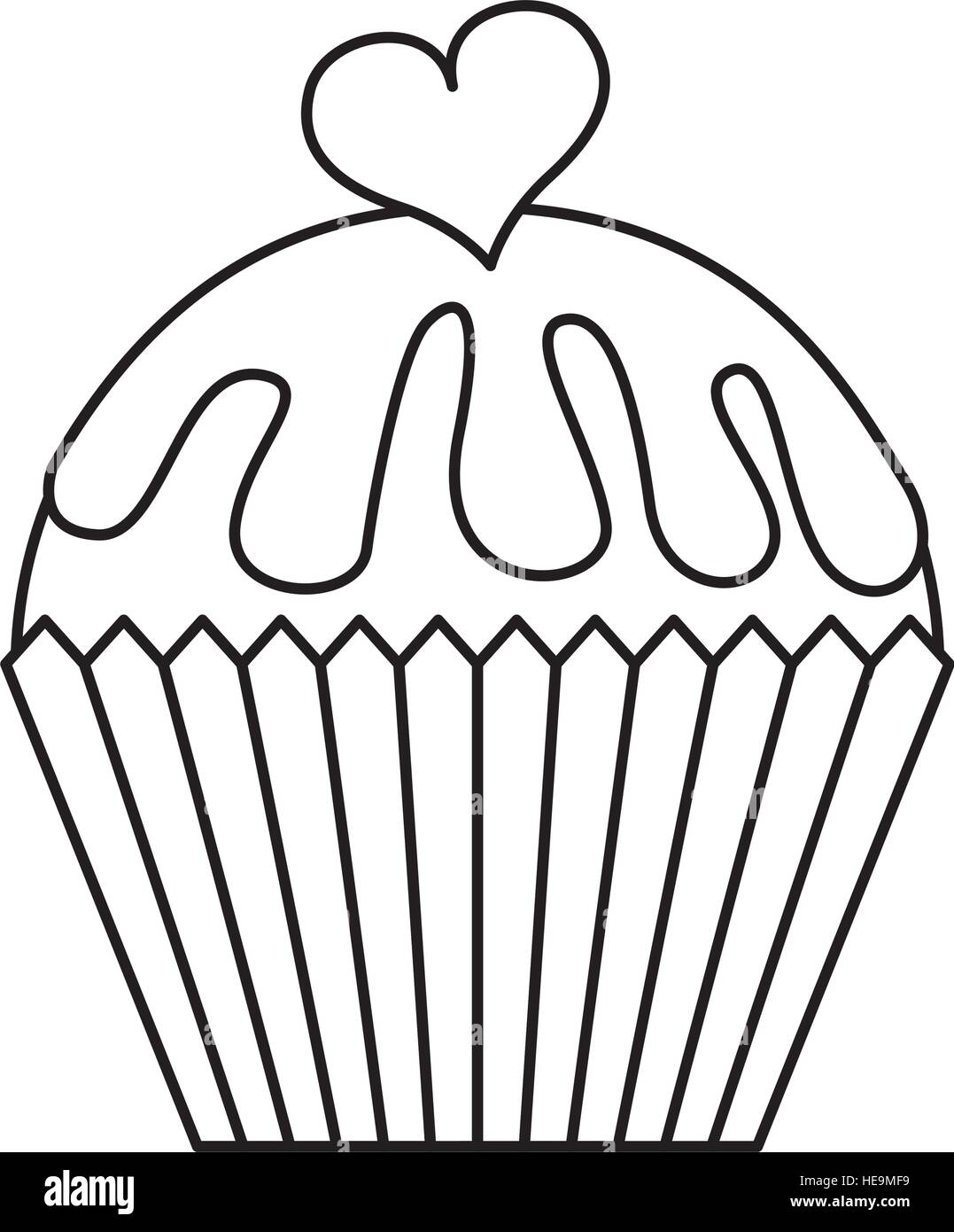 delicious sweet cupcake icon vector illustration design Stock Vector ...