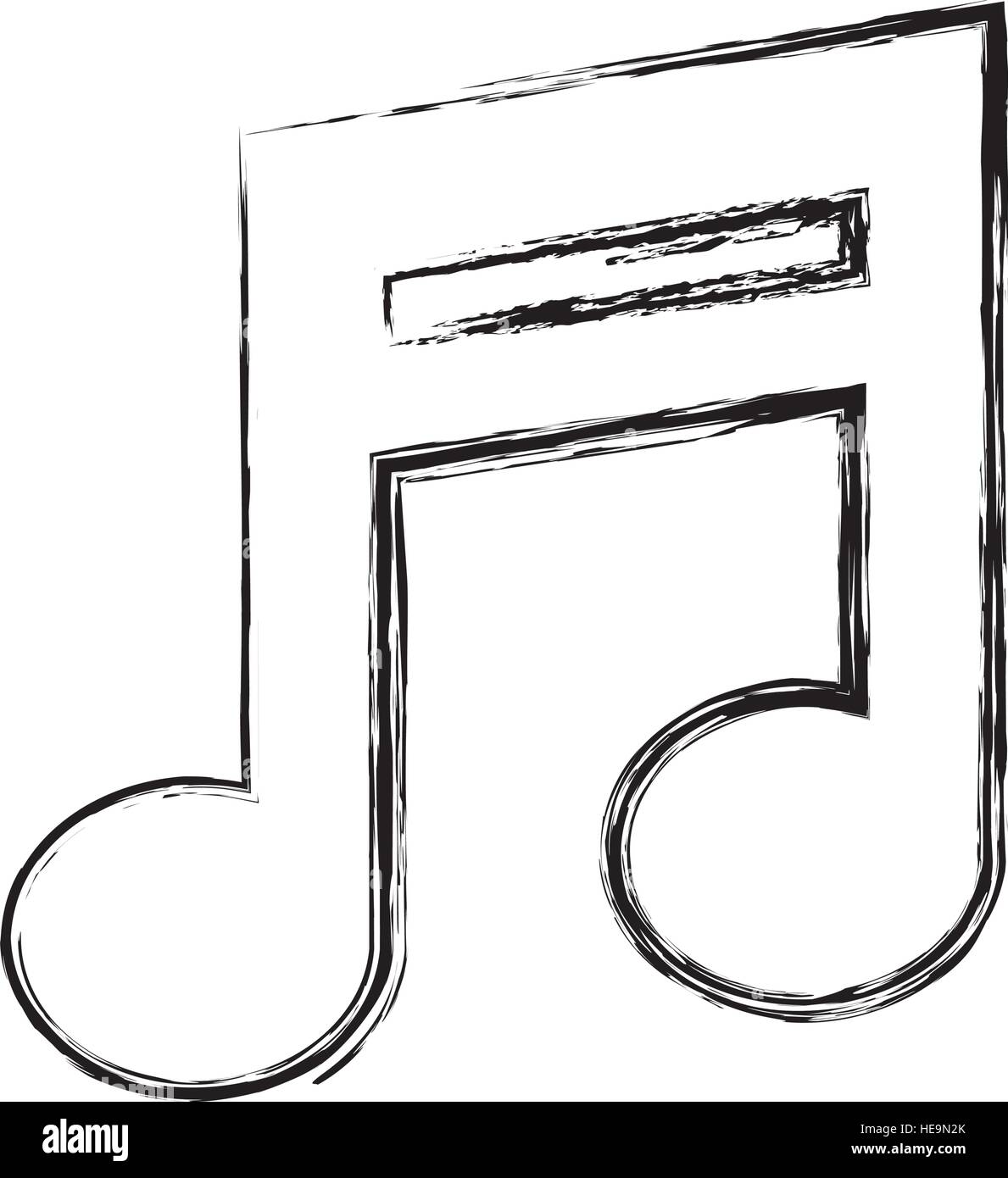 music note isolated icon vector illustration design Stock Vector Image ...