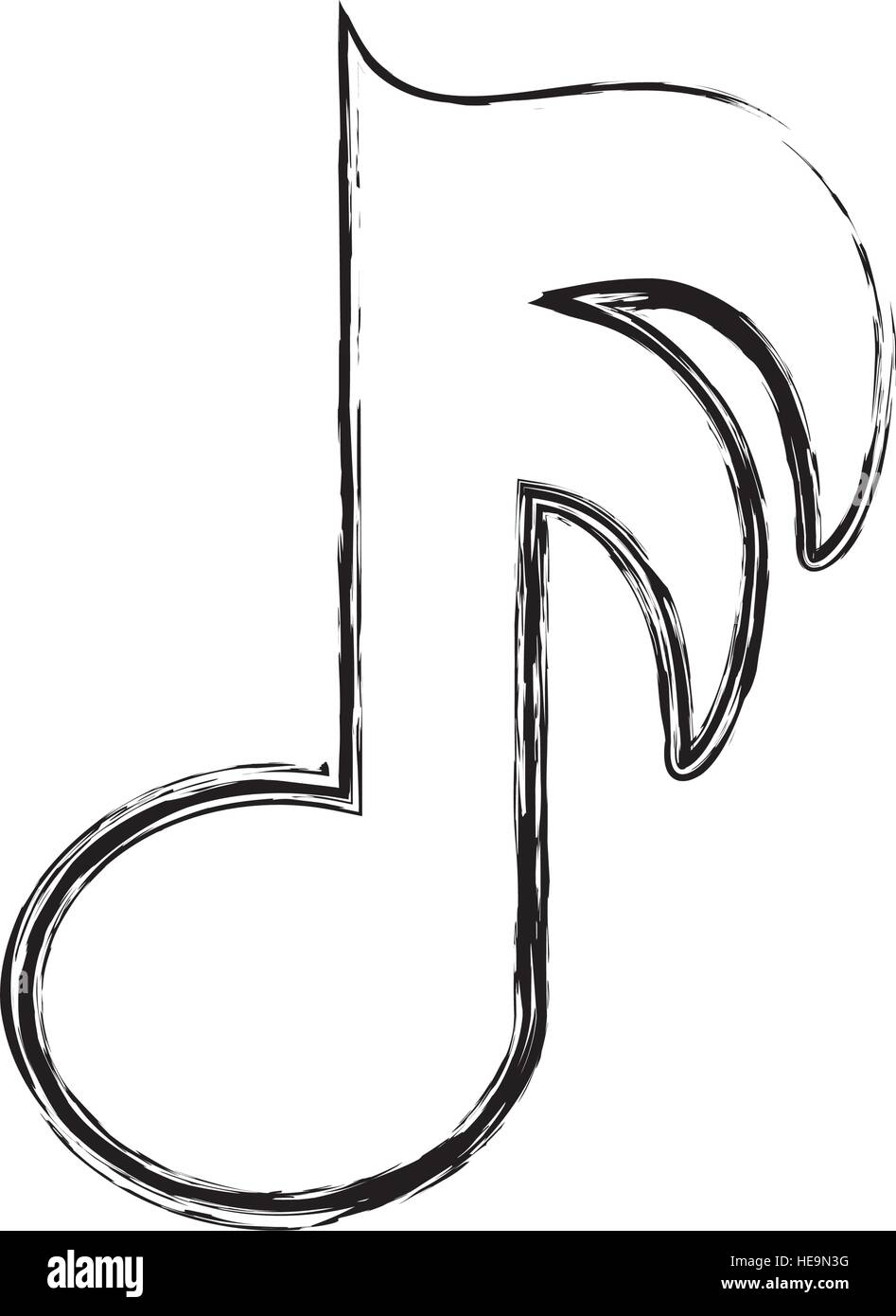 music note isolated icon vector illustration design Stock Vector Image ...