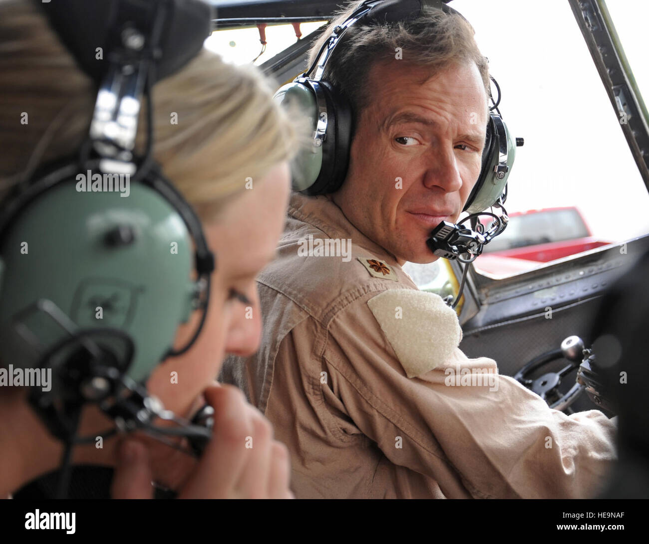 Maj. Timothy Townshend, C130H pilot with the 737th Expeditionary