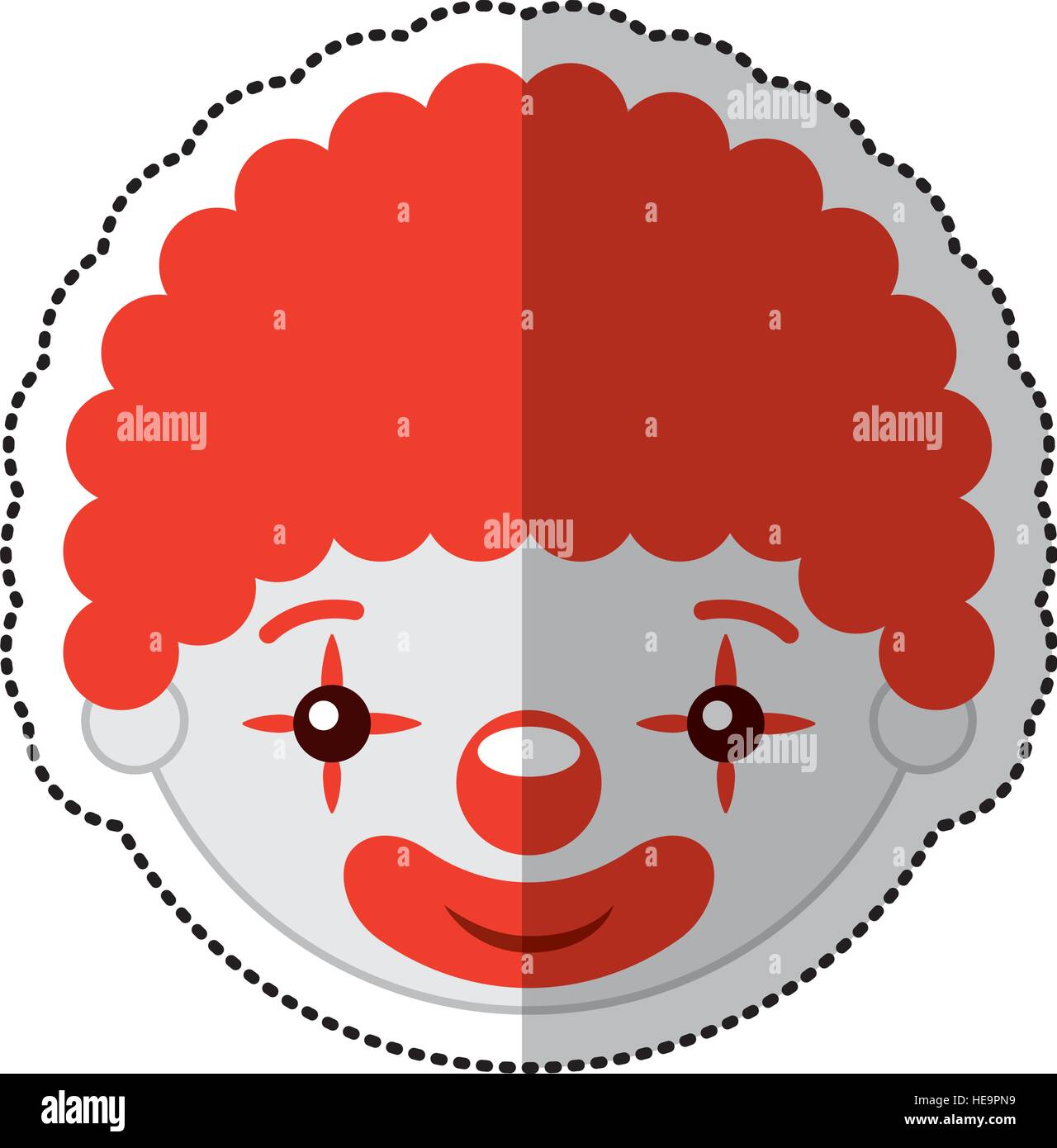 circus clown character icon vector illustration design Stock Vector ...