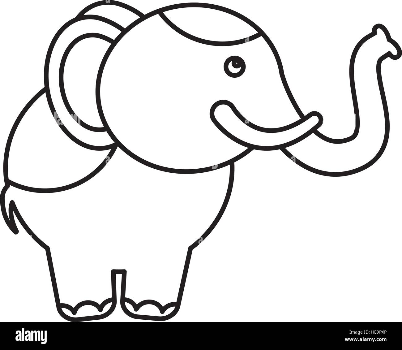 circus elephant isolated icon vector illustration design Stock Vector ...