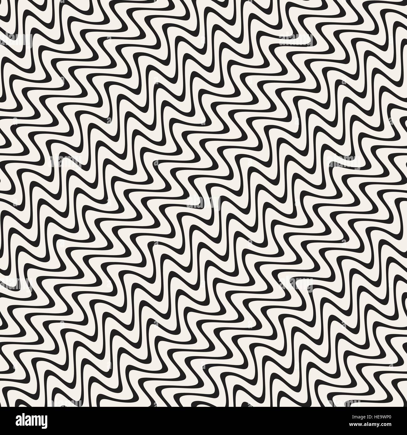 Ripple Line Pattern Wavy Ripple Lines. Vector Seamless Black and White Pattern Stock Vector ...