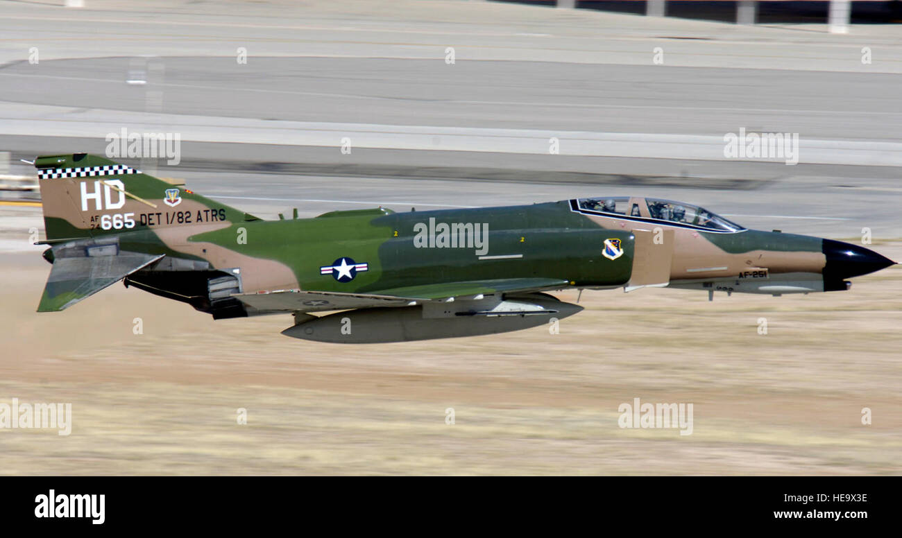 An F-4 Phantom II takes off from Davis-Monthan Air Force Base 