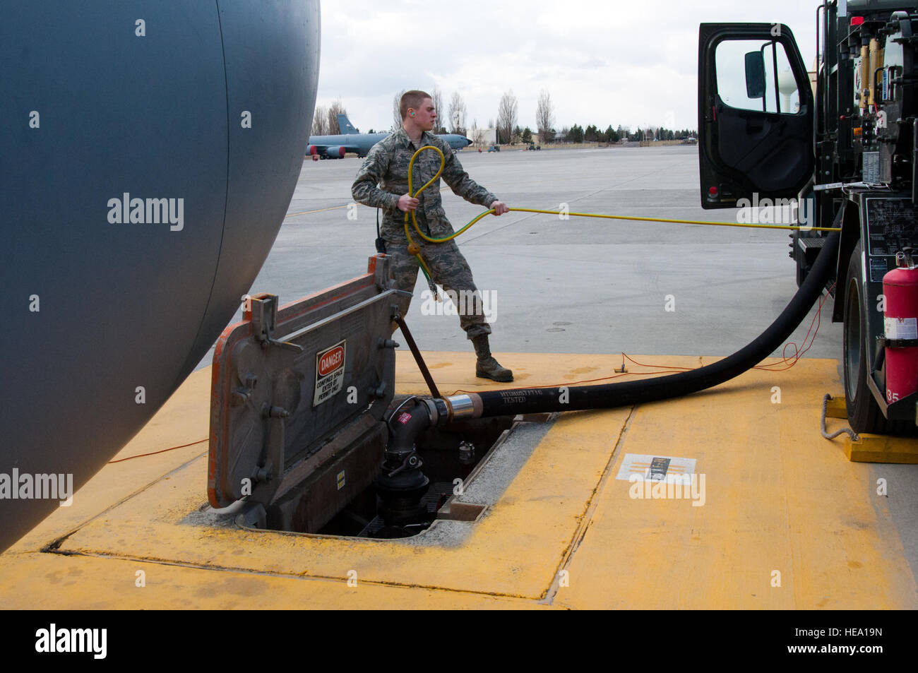 Airman 1st Class Daniel Langer, a 92nd Logistics Readiness Squadron