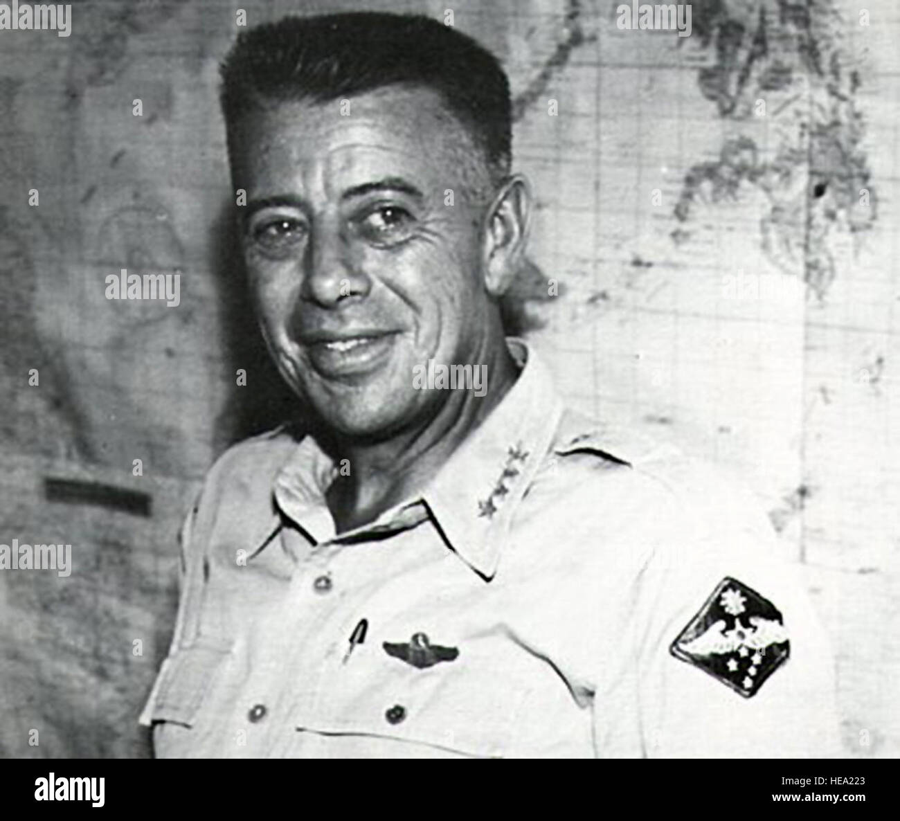 FILE PHOTO -- In July 1942, Gen. George C. Kenney was the Allied Air Forces commanding general in the Southwest Pacific and Fifth Air Force commanding general, joining Gen. Douglas MacArthur as his top air officer.  He died in 1977.  Pacific Air Forces officials established the George C. Kenney Headquarters (Provisional) at Hickam Air Force Base, Hawaii, on June 1.  The headquarters will focus exclusively on planning and executing military operations throughout the Pacific theater, excluding the Korean Peninsula.  (U.S. Air Force photo) Stock Photo