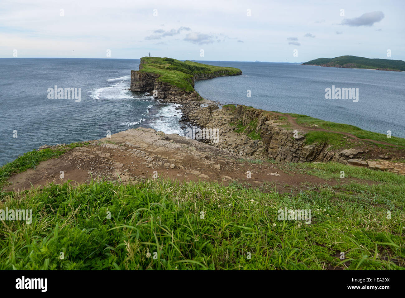 Cape Tobisina sea cliff Stock Photo