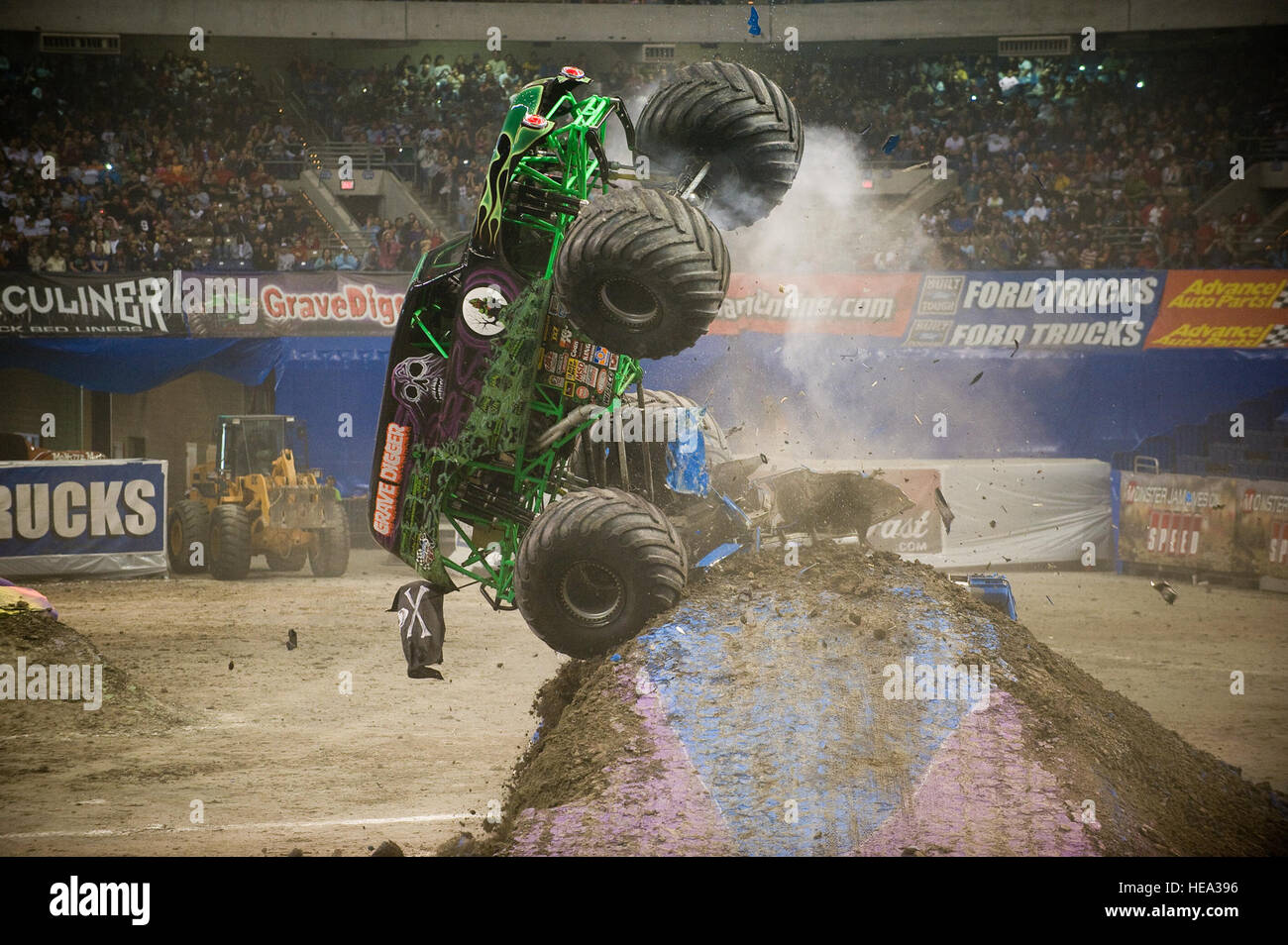 Grave Digger's greatest and last act before flipping over during the