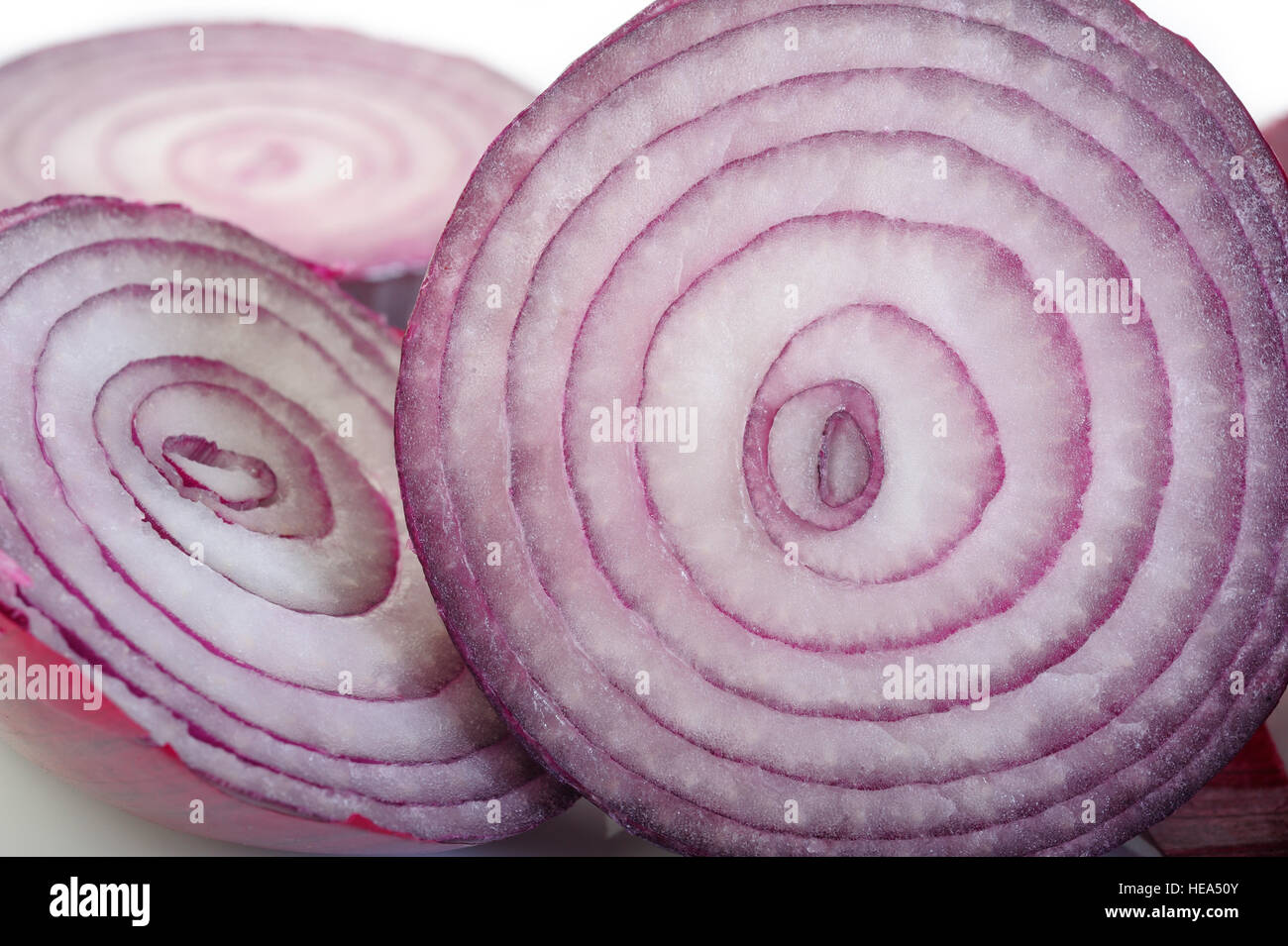 Sliced red onion Stock Photo