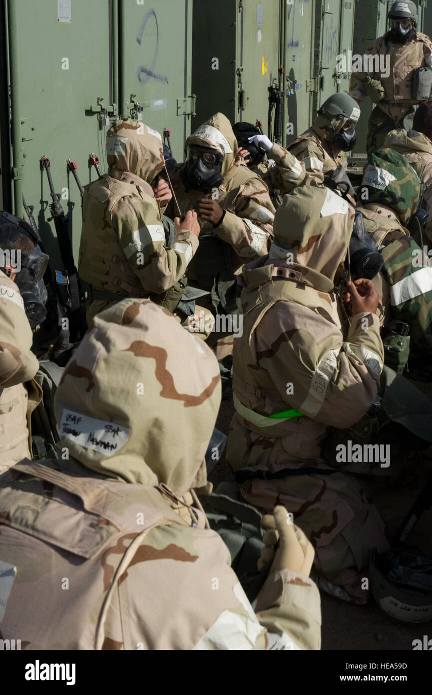 Airmen from the 49th Wing gear up into level four missionoriented