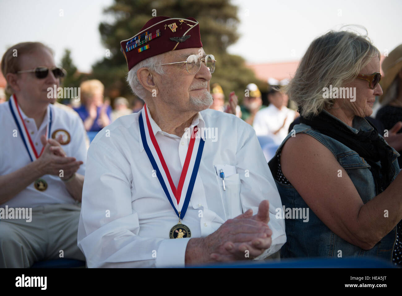 Former World War II prisoners of war attend a POW/MIA memorial event at ...