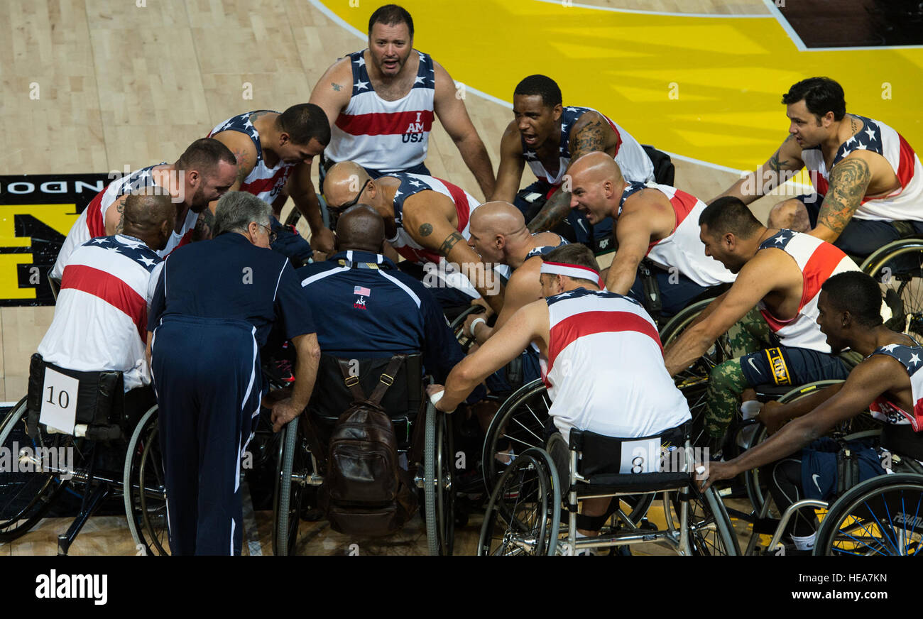 Members of the United States of America wheelchair basketball team