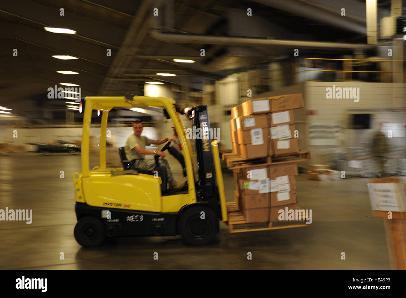 Joint Base McGuireDixLakehurst airmen load and secure equipment onto