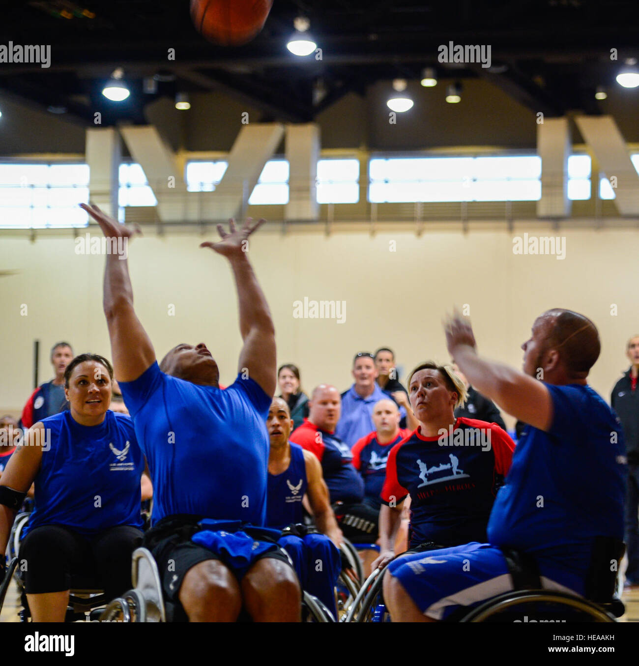Jason Ellis, a 2015 Air Force Wounded Warrior wheelchair basketball