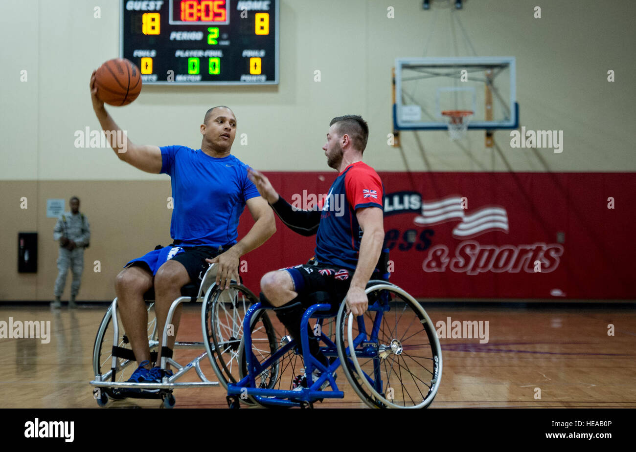 Retired Staff Sgt. Jason Ellis, an Air Force Wounded Warrior wheelchair
