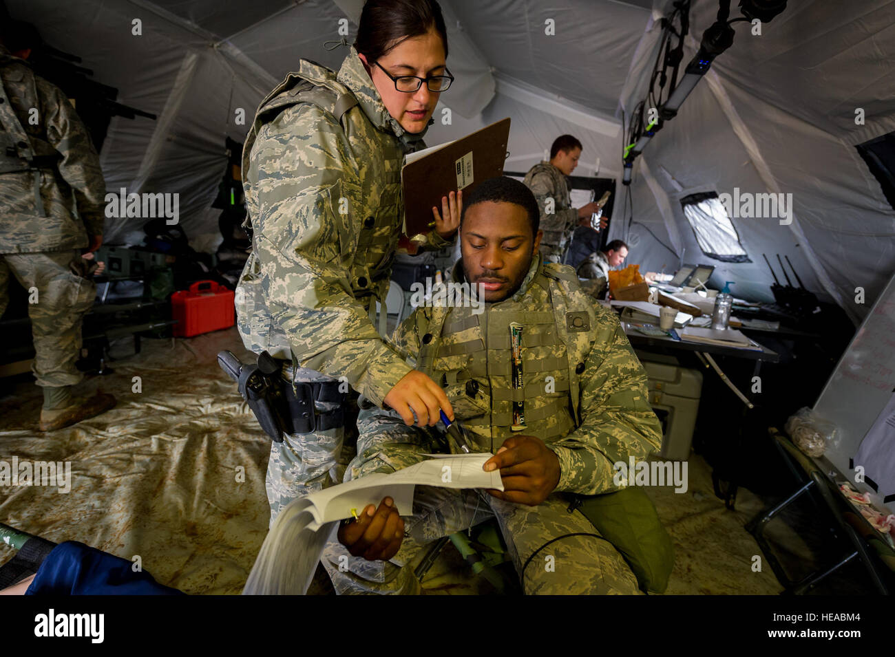 En-route patient staging system team members U.S. Air Force 1st Lt ...