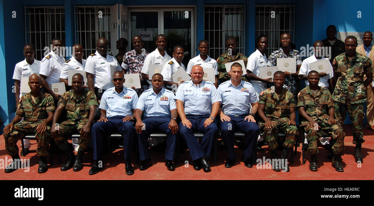 Members of a U.S. Coast Guard Mobile Training Team from the